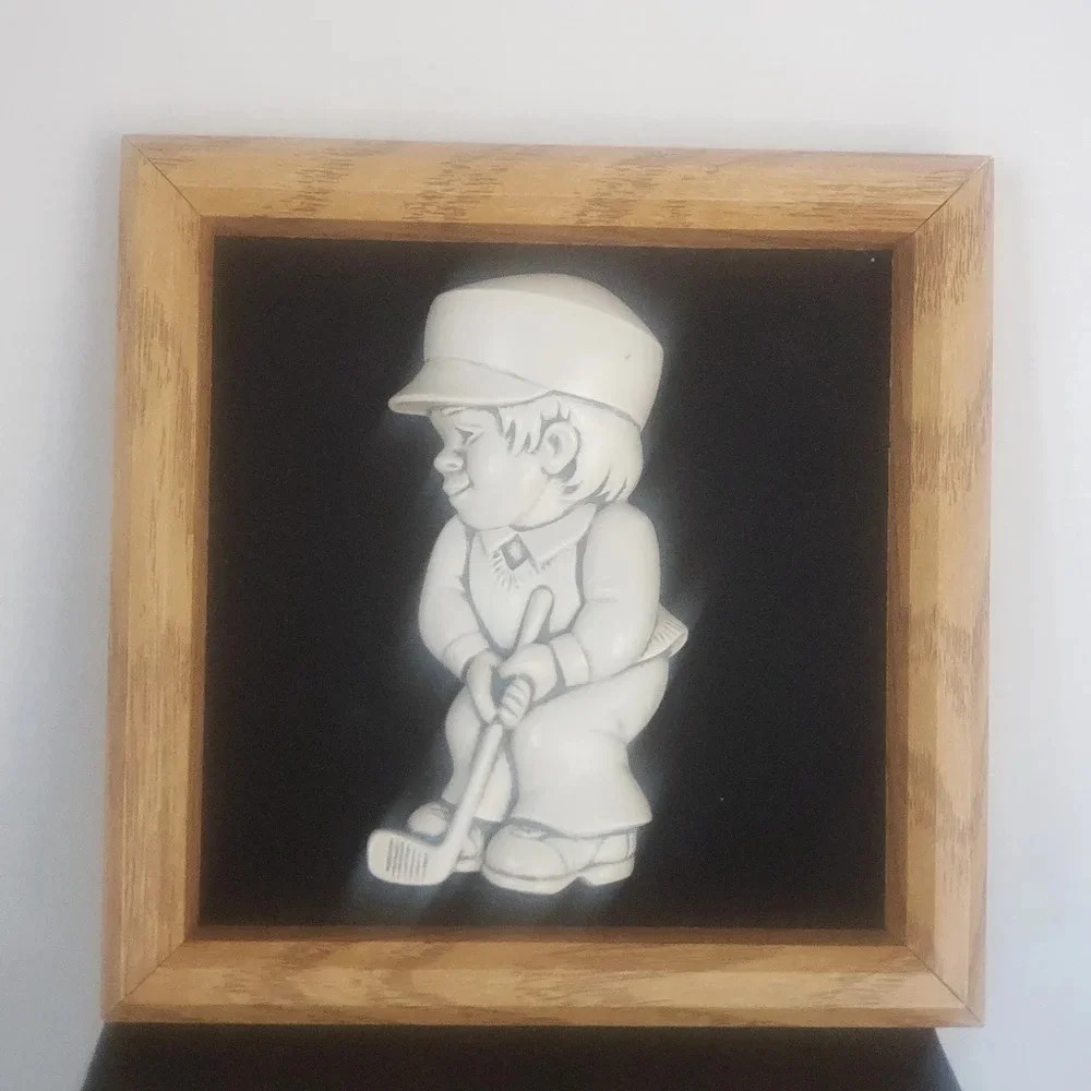 Miller Studio  Original Designs,Handcrafted Golf Boy Wall Plaque.